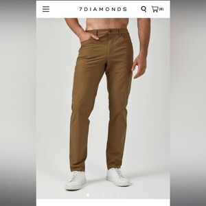 7 Diamonds Men's Khaki Straight Fit Casual Dress Pant Size 40x32
